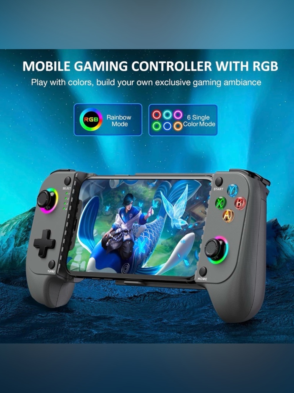 Wireless Mobile Gaming Controller for iPhone/Android Controller Hall Joystick